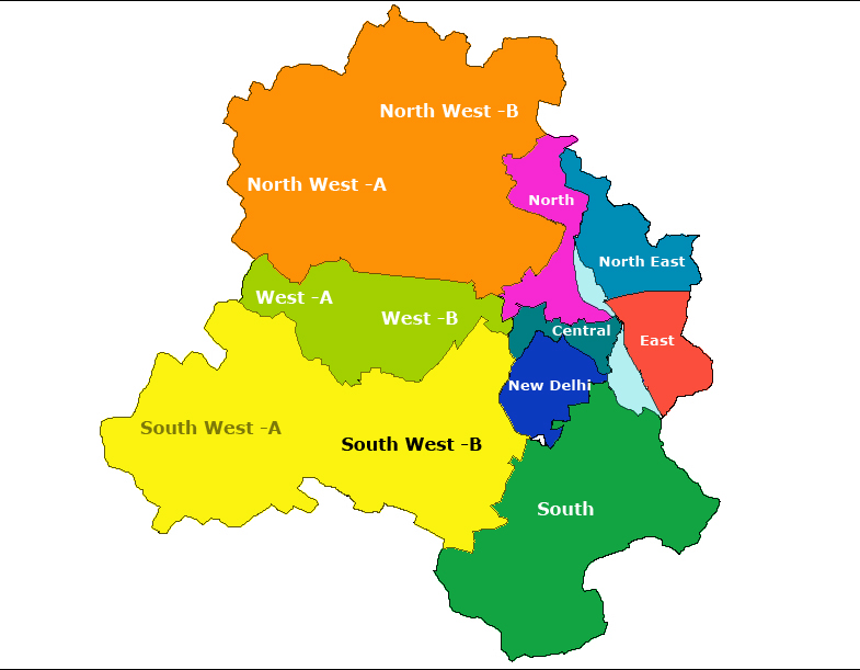 ... south west b south new delhi central delhi educational districts